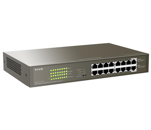Tenda TEG1116P-16-150W PoE 16-portów 150W Gigabit Ethernet - 1375642 - zdjęcie